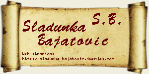 Sladunka Bajatović vizit kartica